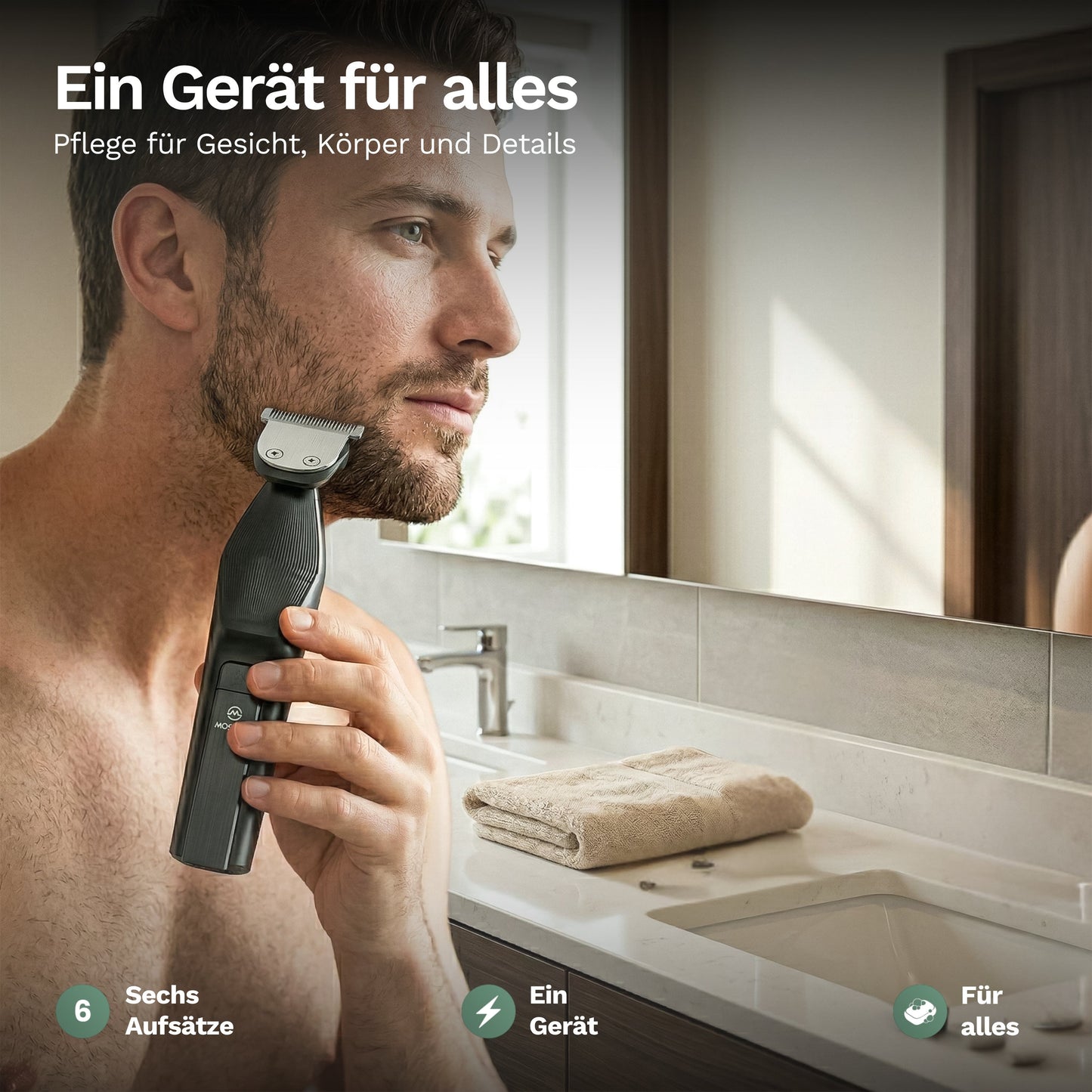 Moosoo RS1901 - Trymer do brody dla mężczyzn