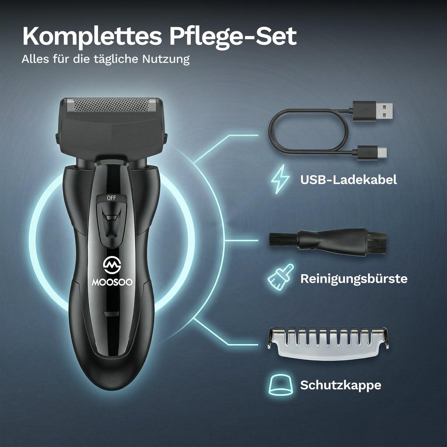 MOOSOO RS726 - Golarka elektryczna dla mężczyzn