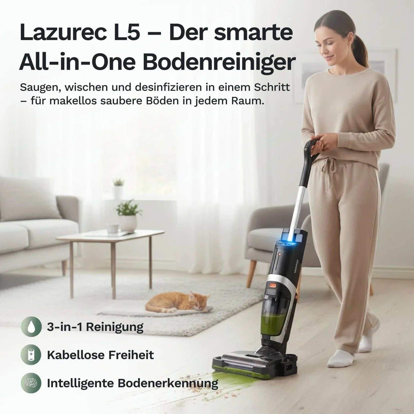 Lazurec L5 - bezdrátový vysavač na mokré i suché nečistoty - ověřené předváděcí zařízení