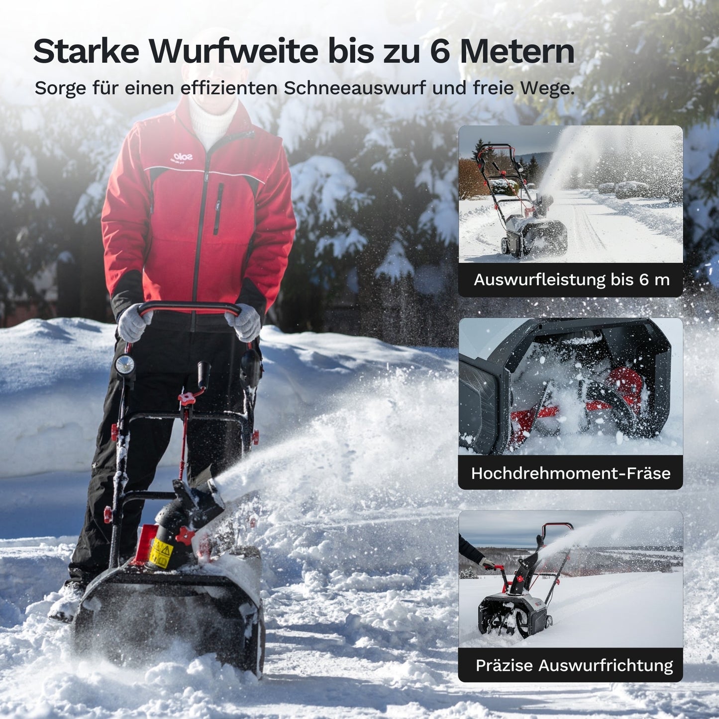 AL-KO akumulátorová sněhová fréza 36V - ST 4048 - včetně baterie a nabíječky - snadné odklízení až do 300 m²