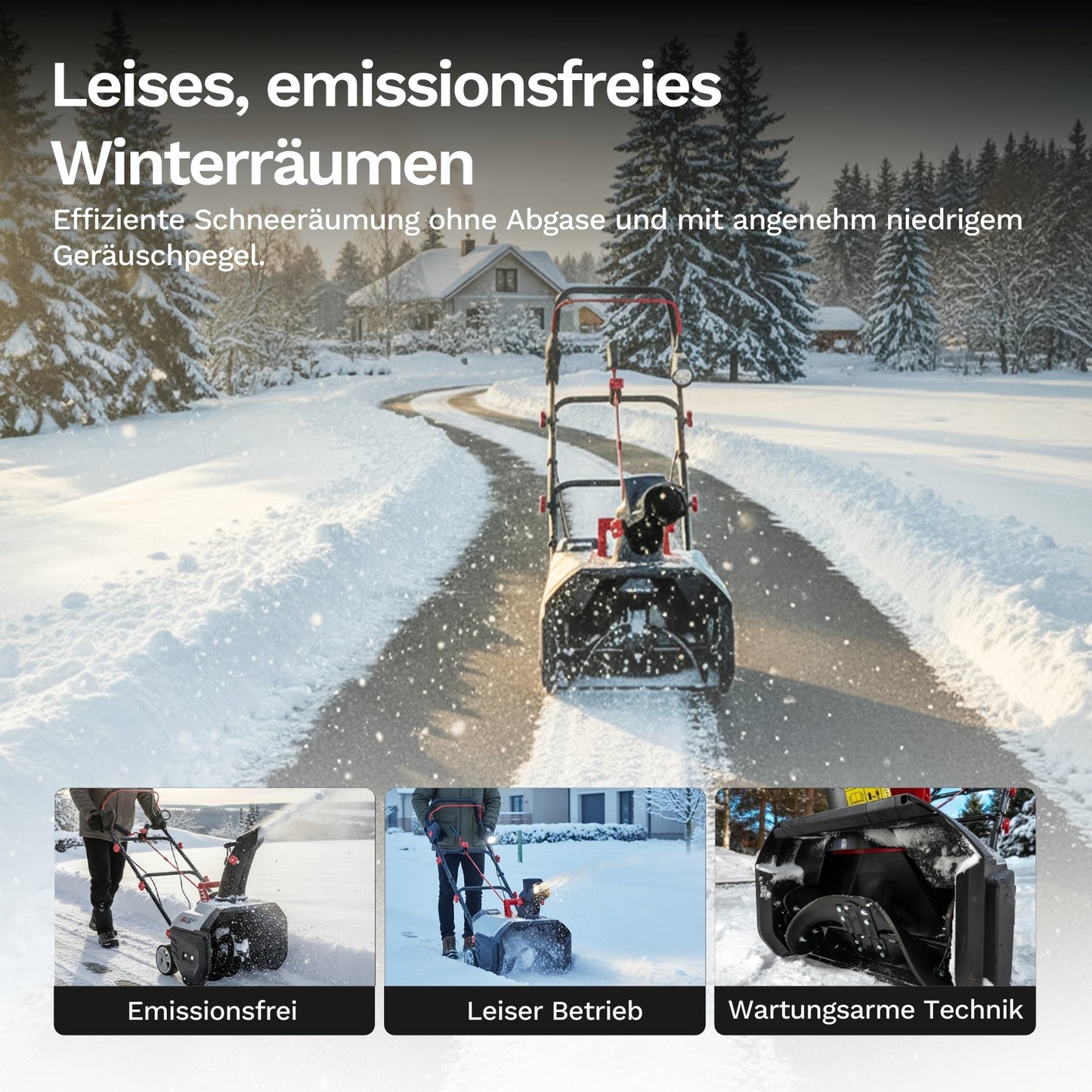 AL-KO akumulátorová sněhová fréza 36V - ST 4048 - včetně baterie a nabíječky - snadné odklízení až do 300 m²