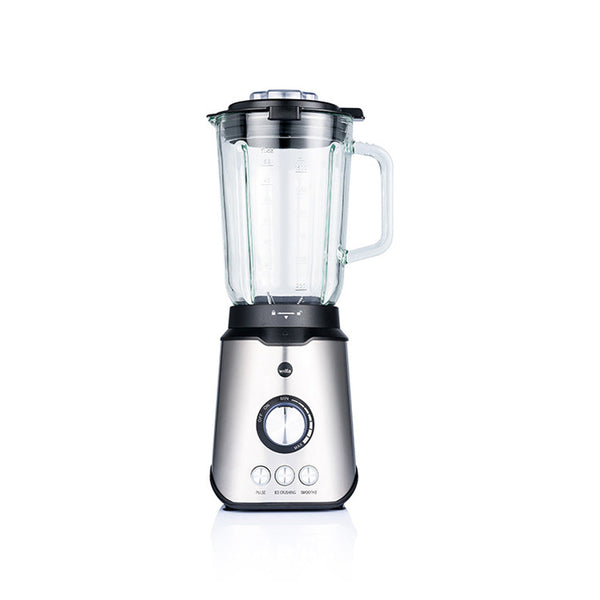 Wilfa Smooth Standmixer mit Glaskrug, schwarze Basis, Deckel und Griff