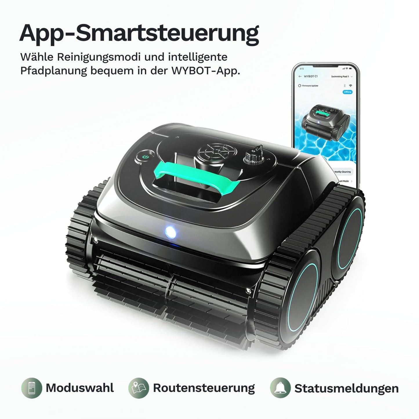 Wybotics Wybot C1 - Akumulátorový bazénový robot s inteligentní navigací