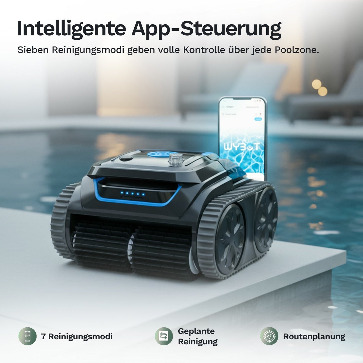 Wybotics Wybot S1 - Akku Poolroboter mit App-Steuerung & 7 Modi