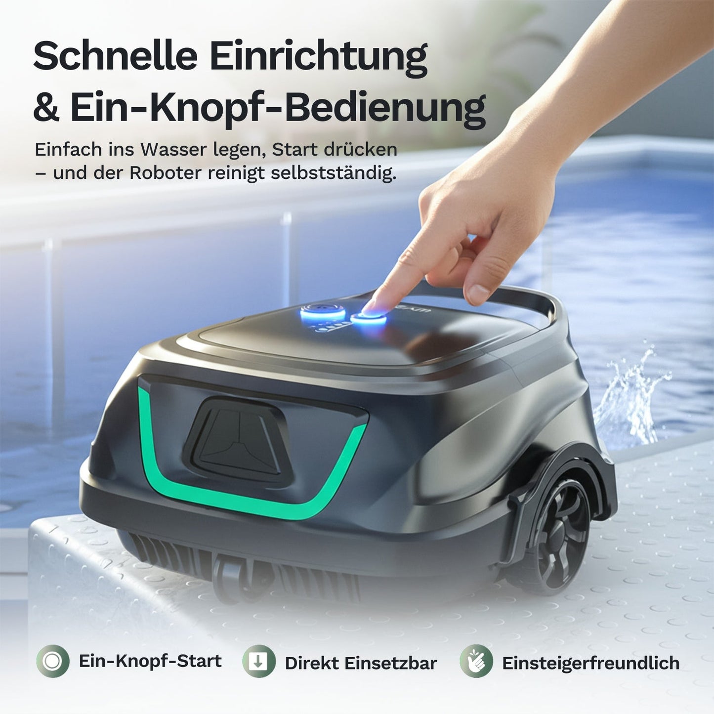 Wybotics Wybot A1 - Robot piscina a batteria con funzione timer